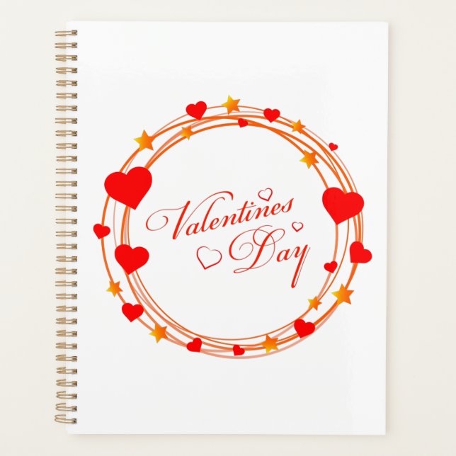 Valentinstag-Kreisdesign-25695 Planer (Vorderseite)