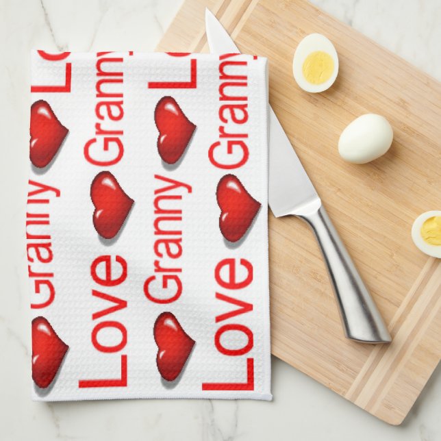 Valentinstag Küche Handtuchhandtuch Liebe Granny Geschirrtuch (Viertel Falte)