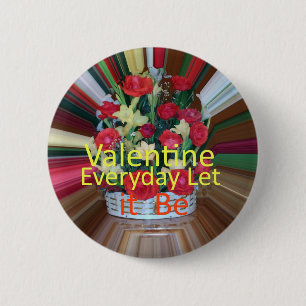 Valentinstag Kunst Print Button