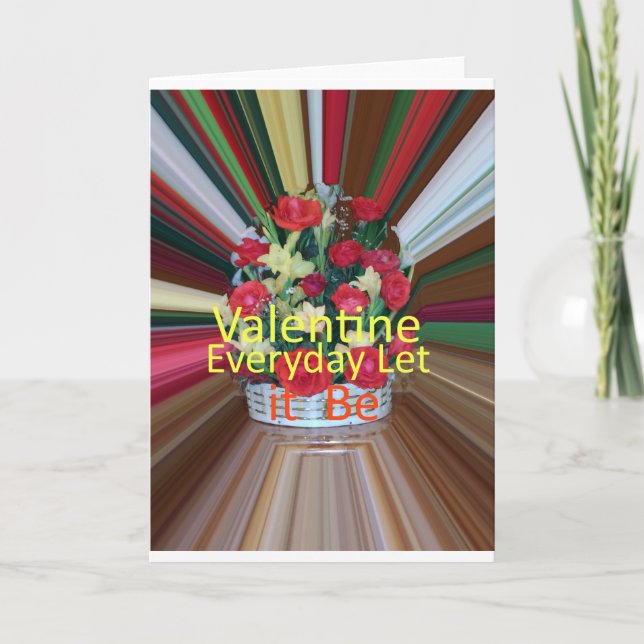 Valentinstag Kunst Print Feiertagskarte (Vorderseite)