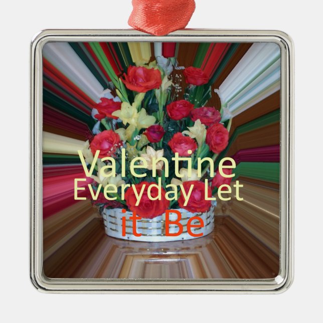 Valentinstag Kunst Print Ornament Aus Metall (Vorne)