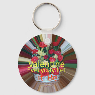 Valentinstag Kunst Print Schlüsselanhänger