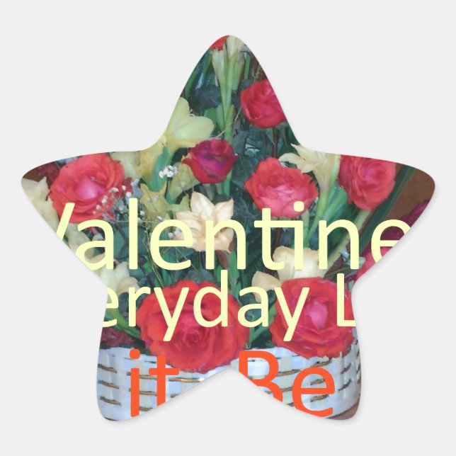 Valentinstag Kunst Print Stern-Aufkleber (Vorderseite)