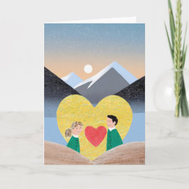 Valentinstag Kunstkarte Feiertagskarte