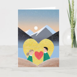 Valentinstag Kunstkarte Feiertagskarte