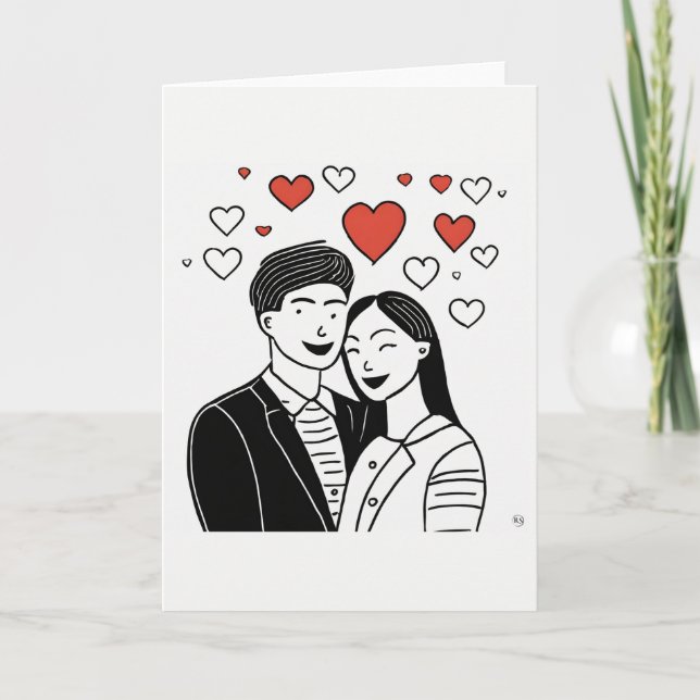 Valentinstag Kunstkarte Feiertagskarte (Vorderseite)