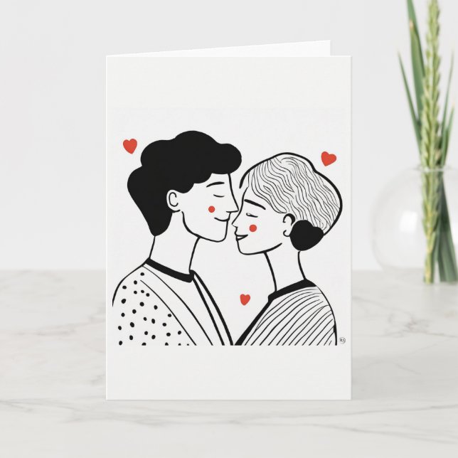 Valentinstag Kunstkarte Feiertagskarte (Vorderseite)