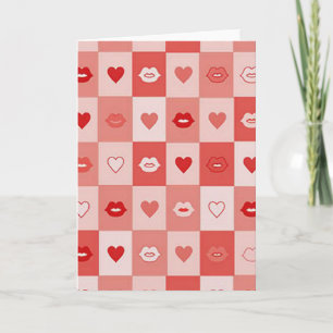 Valentinstag Küsse und Herzen Karte