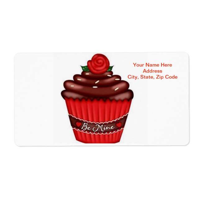 Valentinstag-Labels Cupcake (Vorne)