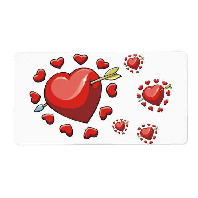 Valentinstag Labels Herz (Vorne)