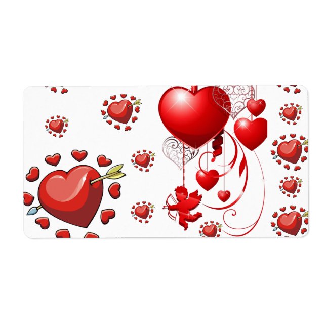 Valentinstag Labels Herz (Vorne)