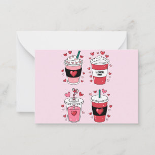 Valentinstag Latte Coffee Lover Mitteilungskarte