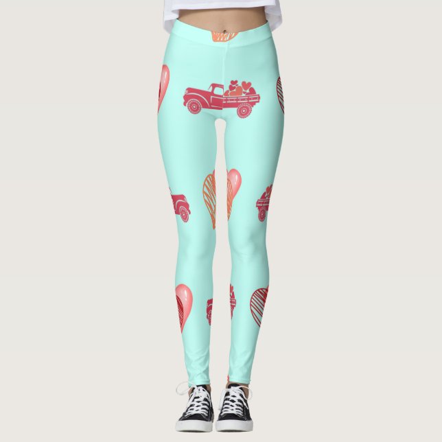 Valentinstag Leggings (Vorderseite)