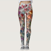 Valentinstag-Leggings – Romantisches Herz-Muster