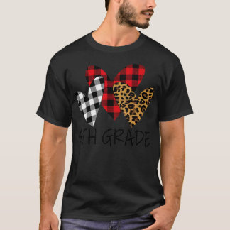 Valentinstag Leopard 4. Klasse Lehrer Buffalo P T-Shirt