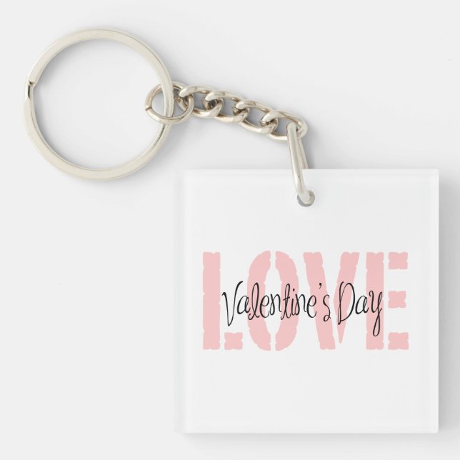 Valentinstag Liebe Akryllischer Schlüsselanhänger (Vorderseite)