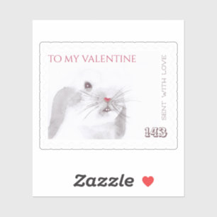Valentinstag Liebe Brief Briefmarke Aufkleber