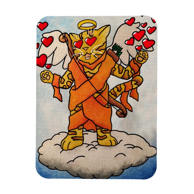 Valentinstag Liebe Cat Magnet (Vertikal)