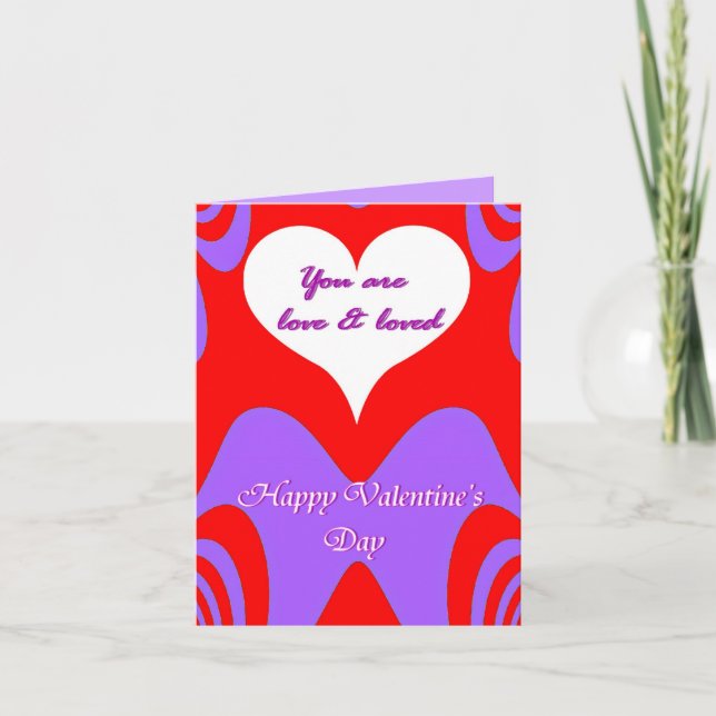 Valentinstag Liebe_ Feiertagskarte (Vorderseite)