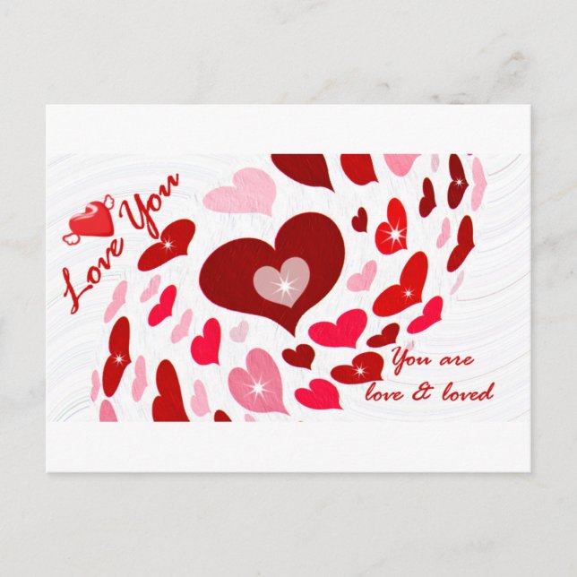 Valentinstag,Liebe_ Feiertagspostkarte (Vorderseite)
