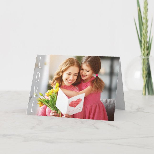 Valentinstag Liebe Foto für Mama Feiertagskarte (Vorderseite)