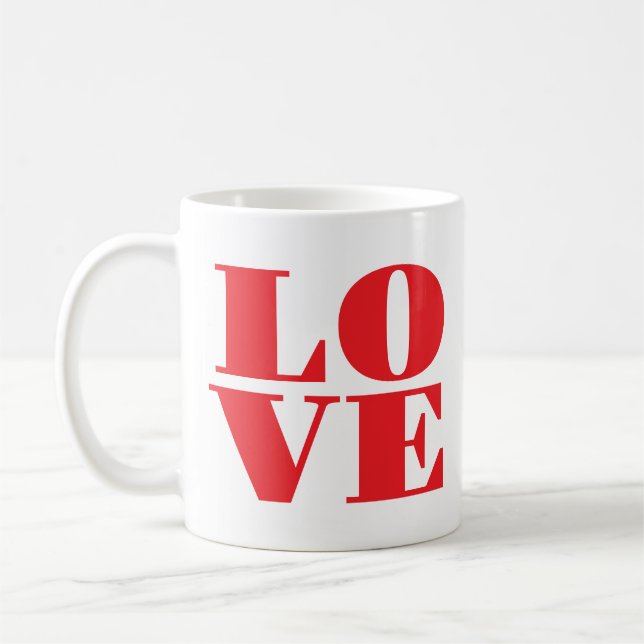 Valentinstag LIEBE Foto Kaffeetasse (Links)