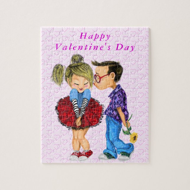 Valentinstag Liebe Geschenkpuzzle mit Niedlichem P (Vertikal)