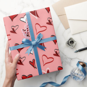 Valentinstag Liebe Herz Geschenkpapier