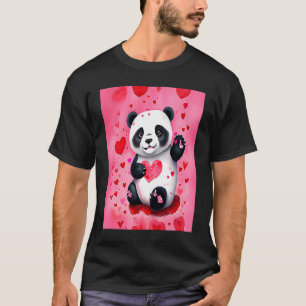 Valentinstag Liebe Herz Panda Girlfriend Fiancé T-Shirt