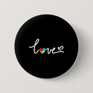 Valentinstag Liebe Herzautismus Bewusstseinsstörun Button