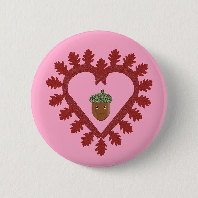 Valentinstag Liebe Herzenslust Button (Vorderseite)