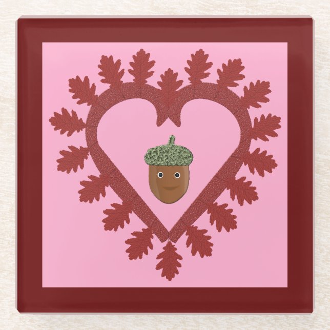 Valentinstag Liebe Herzenslust Glasuntersetzer (Vorderseite)