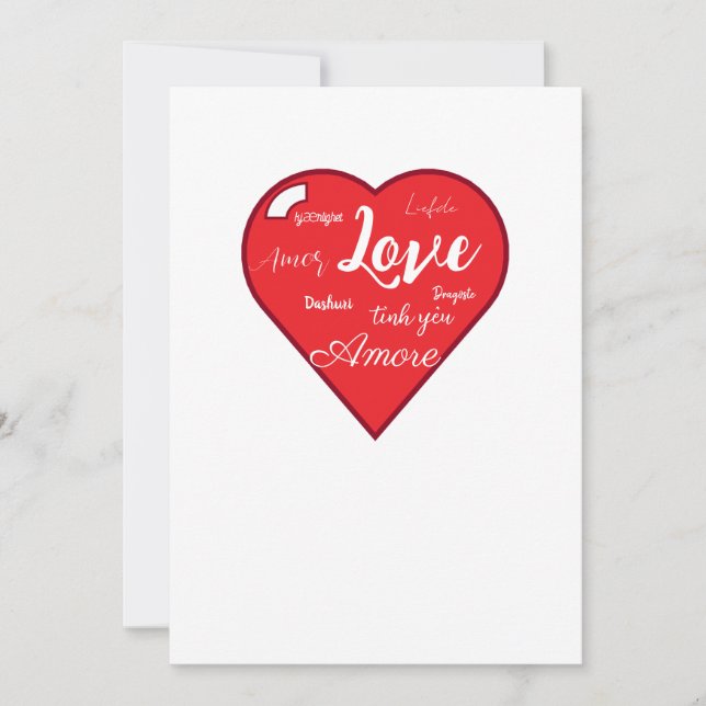 Valentinstag Liebe Herzkarte Feiertagskarte (Vorderseite)