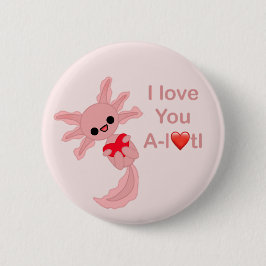 Valentinstag Liebe Herzstück Axolotl Button-On But Button