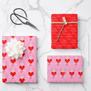 Valentinstag Liebe Herzstück Axolotl Custom Geschenkpapier Set