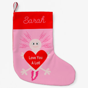 Valentinstag Liebe Herzstück Axolotl Individuelle  Kleiner Weihnachtsstrumpf
