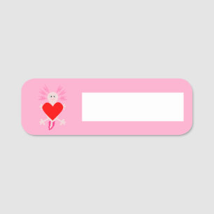 Valentinstag Liebe Herzstück Axolotl Namensschild