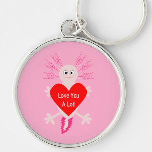 Valentinstag Liebe Herzstück Axolotl Schlüsselanhänger