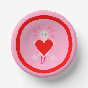 Valentinstag Liebe Herzstück Axolotl Wedding Pappteller