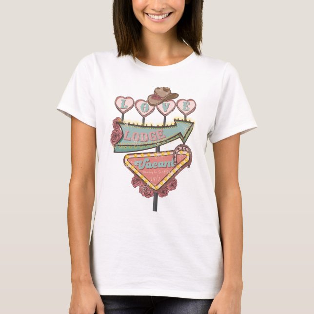 Valentinstag Liebe Lodge T-Shirt (Vorderseite)