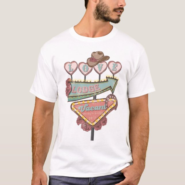 Valentinstag Liebe Lodge T-Shirt (Vorderseite)
