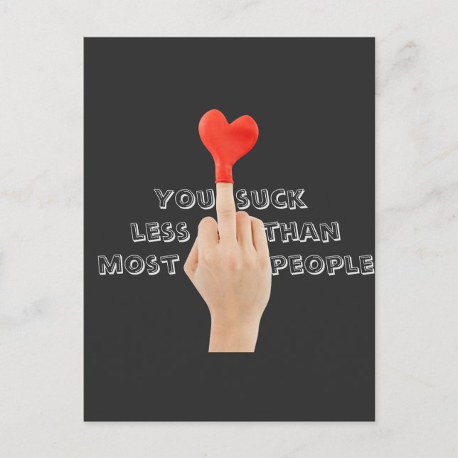 Valentinstag Liebe lustiges sarkastisches Geschenk Postkarte (Vorderseite)
