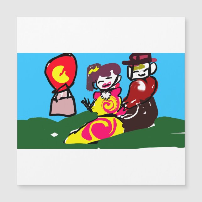 Valentinstag Liebe  Magnetkarte (Vorderseite)