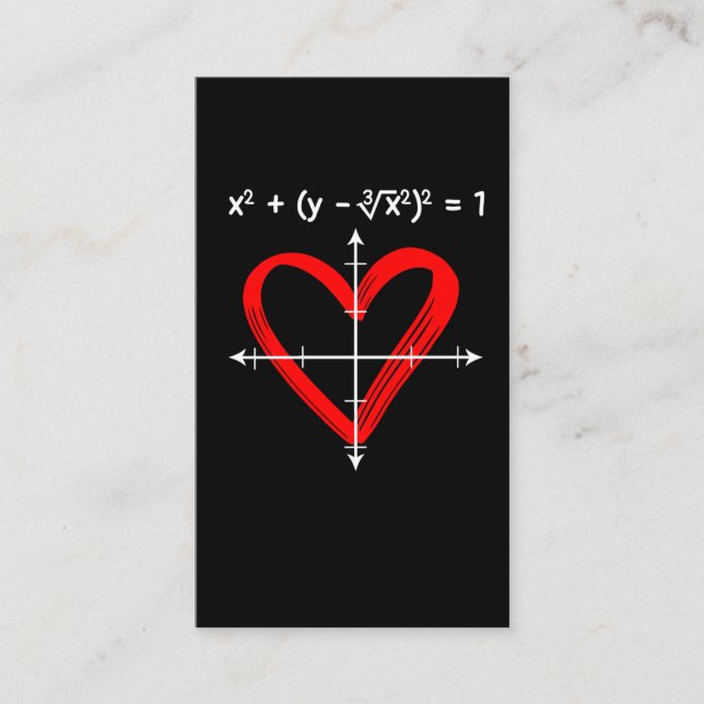 Valentinstag Liebe Mathematiker Gleichung Visitenkarte (Vorderseite)