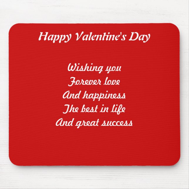 Valentinstag Liebe Mousepad (Vorne)