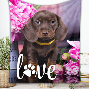 Valentinstag LIEBE Personalisiertes Foto Fleecedecke
