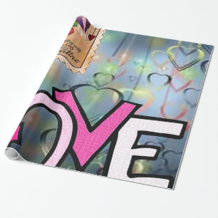 Valentinstag Liebe rosa Geschenkpapier