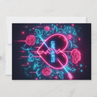 Valentinstag Liebe schmerzt Neon Heart
