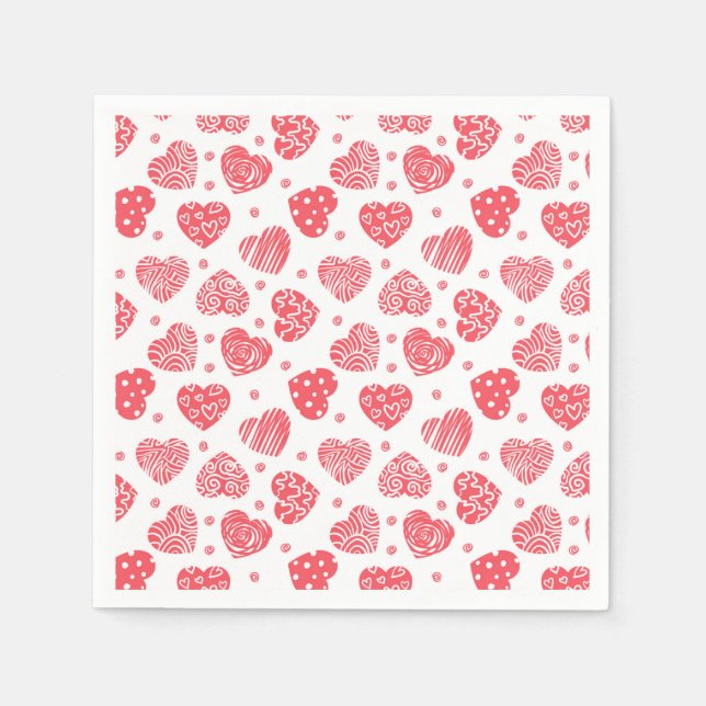 Valentinstag-Liebe Serviette (Vorderseite)