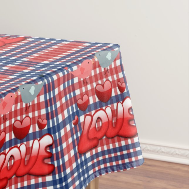 Valentinstag-Liebe Tischdecke (Beispiel)